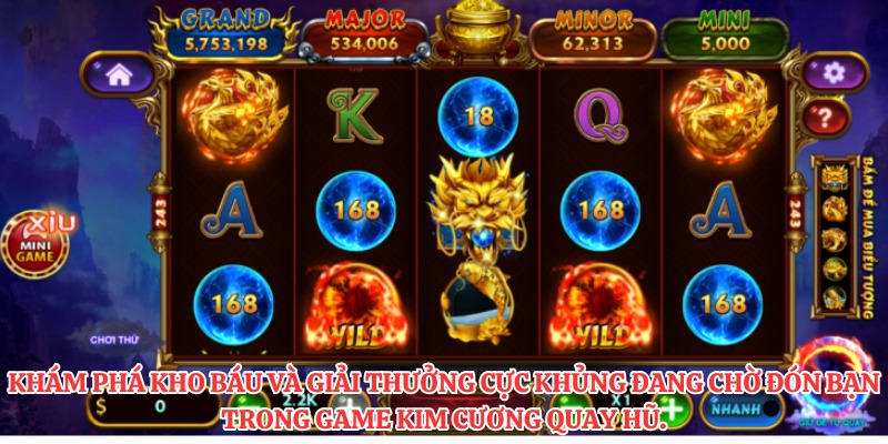 Khám phá kho báu và giải thưởng cực khủng đang chờ đón bạn trong game kim cương quay hũ.