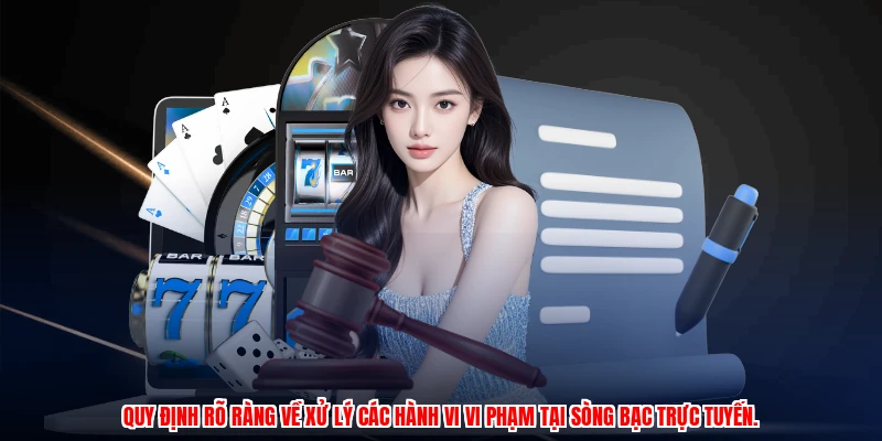 Quy định rõ ràng về xử lý các hành vi vi phạm tại sòng bạc trực tuyến.